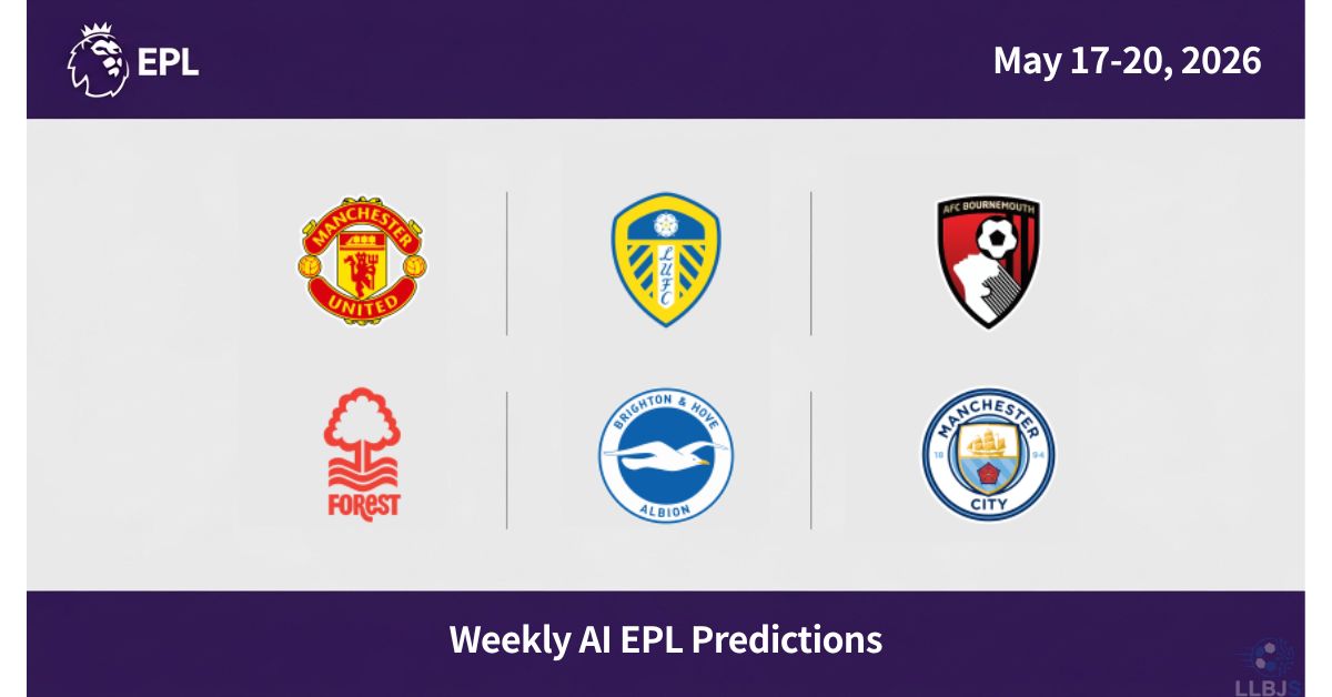 EPL Match Predictions –May 17-19, 2026